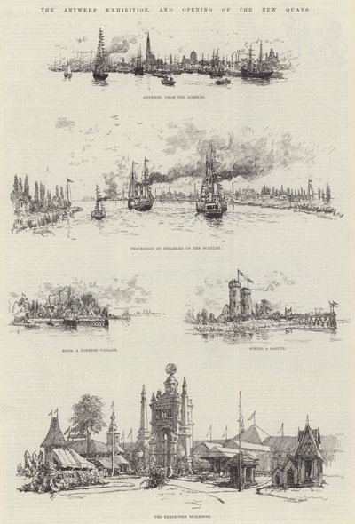 The Antwerp Exhibition, and Opening of the New Quays by Amedee Forestier